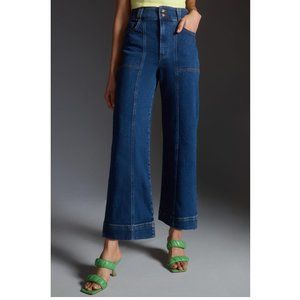 Anthropologie Pilcro The Skipper Seamed High-Rise Cropped Wide-Leg Jeans 27